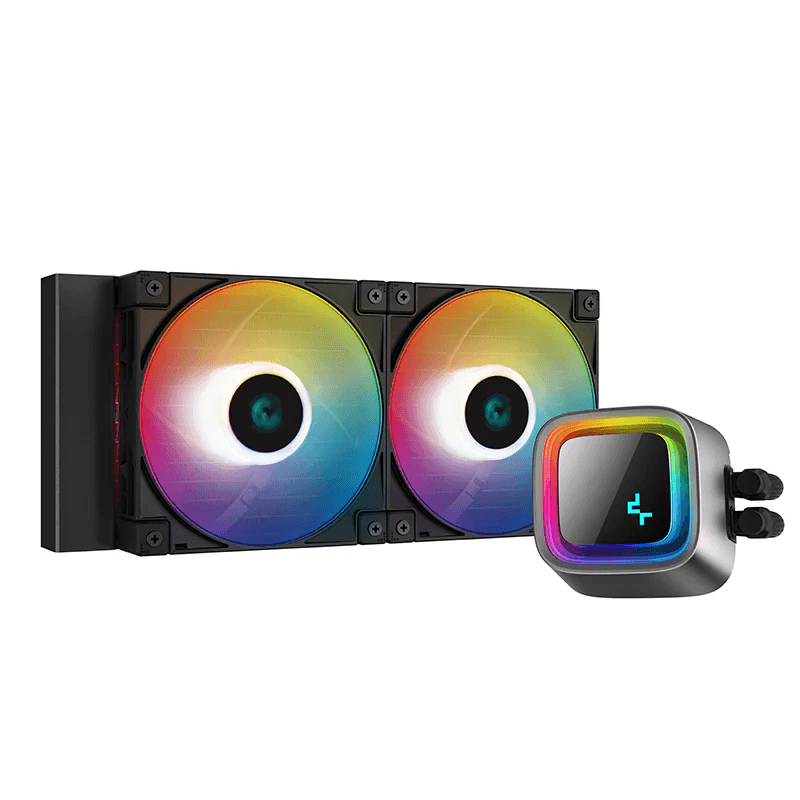 DeepCool LS520 RGB 240mm AIO Liquid CPU Cooler, 3100 RPM Pump Speed, 19 dBA Noise, 4 Pin PWM Fan Connector, ARGB LED, 85.85 CFM Fan Airflow, 12 VDC Voltage, Black | R-LS520-BKAMNT-G-1 image