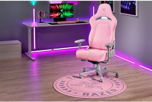 RAZER Razer Team Razer Floor Mat, Hard-Grained Texture, Ultra-Durable Protector, Slip-Resistant Base, PET Film Layer, Pink/Gray | RC81-03920300-R3M1 - product view 1 of 4