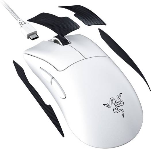 Razer DeathAdder V3 Pro White Classic Base 1000 Hz Ultra-lightweight Wireless Ergonomic Esports Mouse, 30000 (DPI), 90-million Clicks, 6 Buttons, 64g Ultra-lightweight Design | RZ01-04630200-R3G1  image