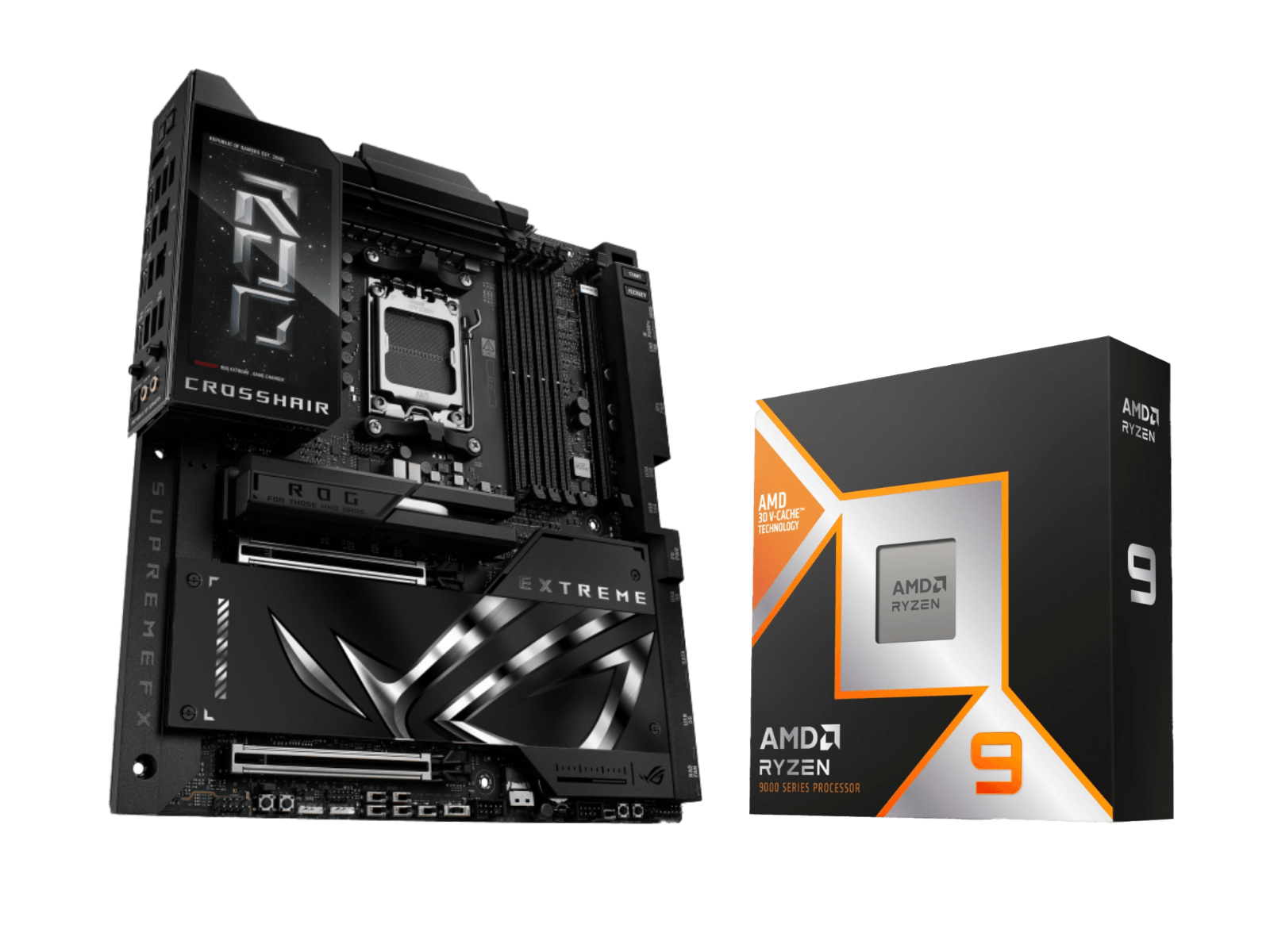 ASUS ROG CROSSHAIR X870E EXTREME Motherboard X AMD Ryzen 9 9950X3D Gaming and Content Creation Processor image