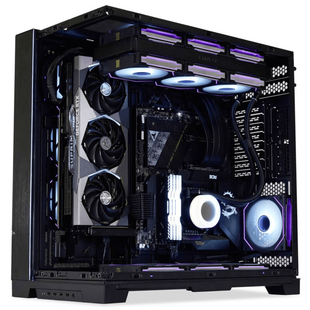 MSI Powered RTX 5080 Gaming PC, AMD RYZEN 7 9800X3D, RTX 5080 16GB Gaming Trio GPU, 64GB (2x32GB) DDR5 6000MTs, MSI MPG X870E EDGE TI WIFI, 2TB NV3 NVMe, AIO Cooler, 850W image