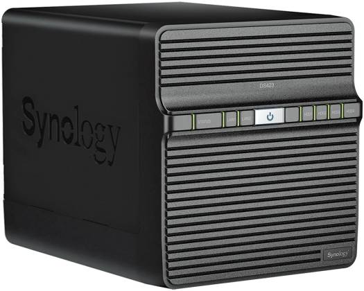 Synology DiskStation DS423 4-Bay NAS Enclosure, Realtek RTD1619B 1.7 GHz, 4x 3.5"/2.5" Drive Bays, 2x RJ45 LAN Ports, 2x USB 3.2 Ports, Black | DS423 image