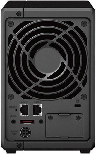 Synology DiskStation DS723+ 2-Bay NAS, 2.6GHz AMD Ryzen R1600 Dual-Core, 2GB DDR4 RAM, 2x 3.5/2.5" Bays | 2 x M.2 2280 Slots, 1x USB-A 3.2, 1x eSATA, 2x Gigabit Ethernet, Black | DS723+ image