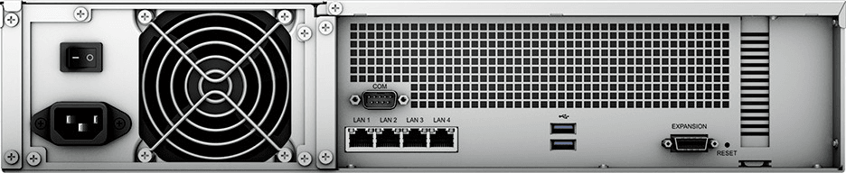 Synology Synology Rack Station RS2421+ 12-Bay Diskless Network Attached Storage, 4-core 2.2 GHz Frequency, Rackmount 2U, 4 x Gigabit Ethernet Ports, Up to 1154 MB/s Sequential Write Speed | RS2421+ - product view 1 of 4