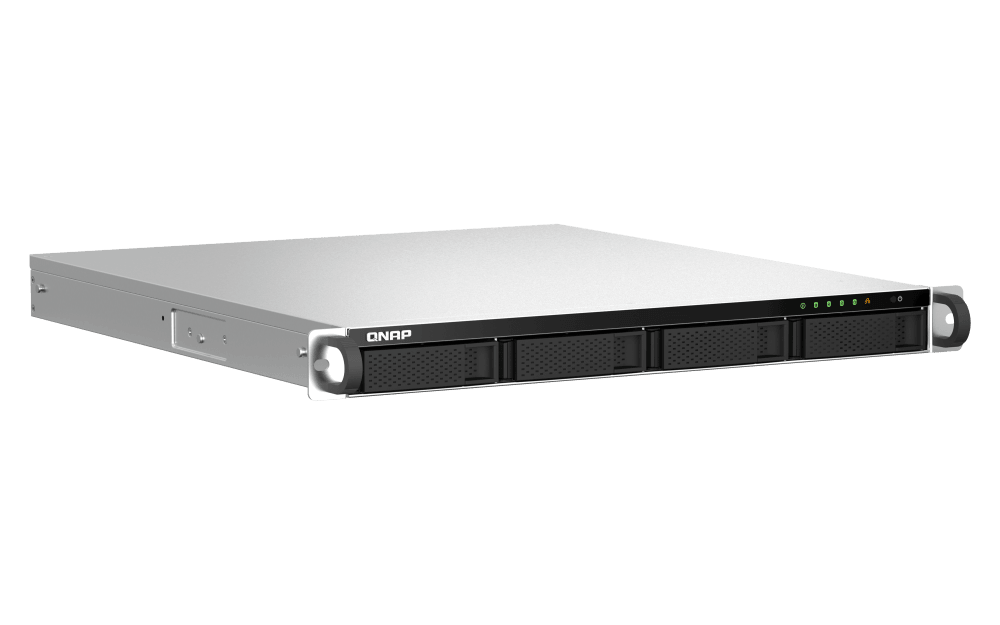QNAP QNAP TS-464U-RP-8G (4 CORE 2.9GHZ, 8GB RAM, 4X SATA, 2X 2.5GBE, 1X PCIE, 1X HDMI, 4X USB, 2X PSU) - product view 1 of 6