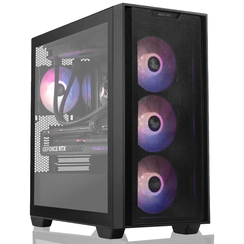 ASUS Powered Office PC 4x HDMI-Intel Core i5-12400F 6 Cores 12 Threads, GeForce GT 730  HTPC Build, 2GB GDDR3, 16GB (2 x 8GB) 288-Pin RAM DDR4 3200,  500GB PCIE 3.0 NVME, 850 W PSU, AG400 BK ARGB Single Tower 120mm CPU Cooler image