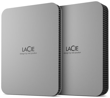 LaCie 1TB USB 3.2 Gen 1 Type-C External HDD Mobile Drive, 130 MB/s File Transfers Speed, Sleek, Portable Design by Neil Poulton, Windows and Mac Compatible, Space Gray | STLP1000400 image