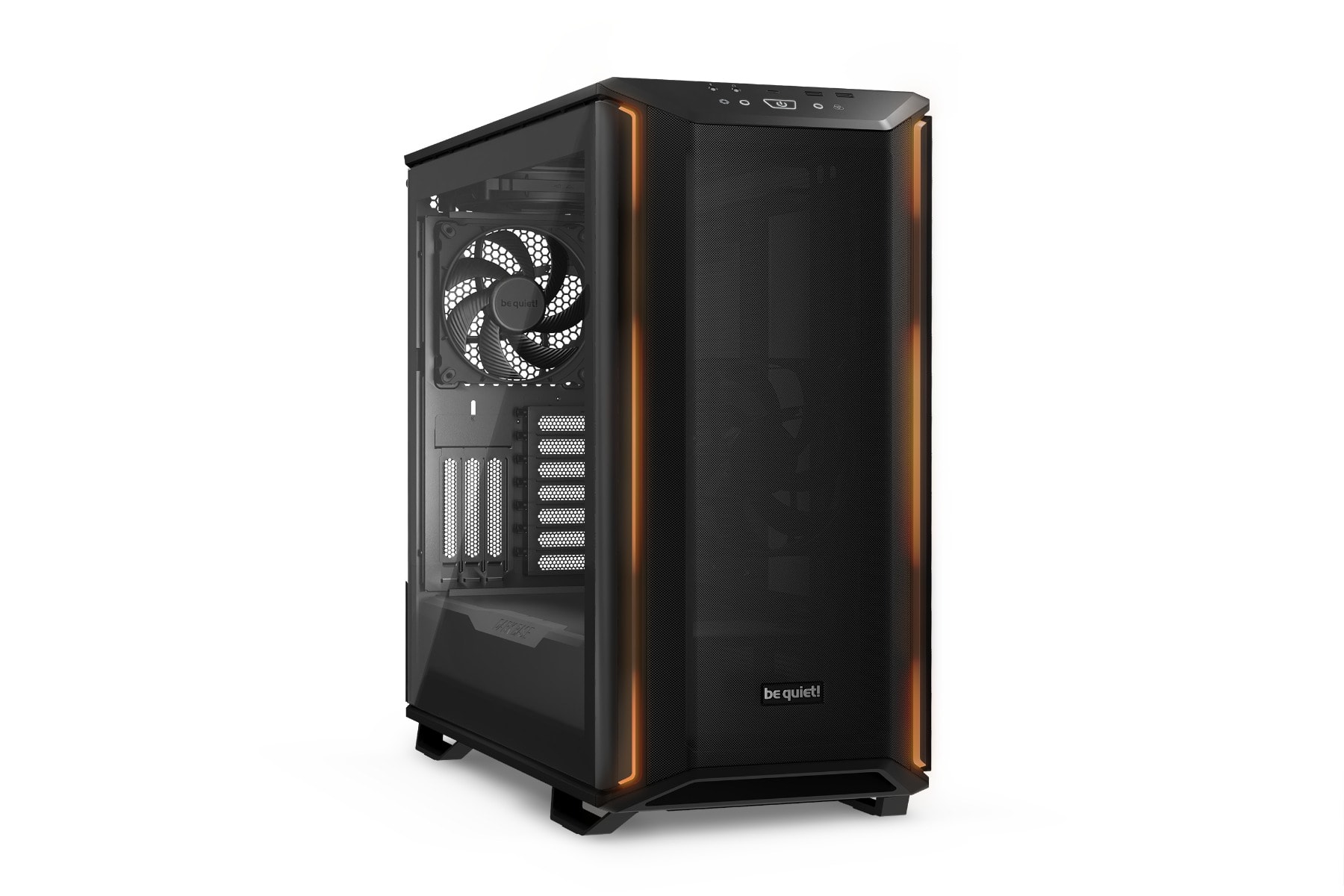Be Quiet! Dark Base 701 Mid Tower Computer Case, 3x Silent Wings 4 140mm Pre-Installed Fans, Up to 360mm Radiator & 8x Fans Support, Tempered Glass Window, Black | BGW58 image
