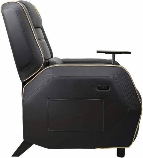 COUGAR RANGER PRO ROYAL Adjustable Gaming Sofa with Detachable Swivel Table, Breathable PVC Leather, Side Storage Pocket, USB Type-C Charging Port, Headrest & Lumbar Pillow, Black | 3MRGPGLB.0001 image