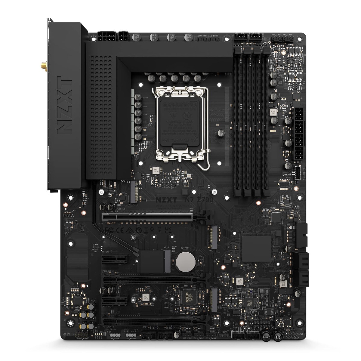 NZXT N7 Z790 Motherboard Intel Z790 chipset (Supports 12th &13th Gen CPUs) - ATX Gaming Motherboard - Integrated I/O Shield - WiFi 6E connectivity - Bluetooth - Black | N7-Z79XT-B1 image