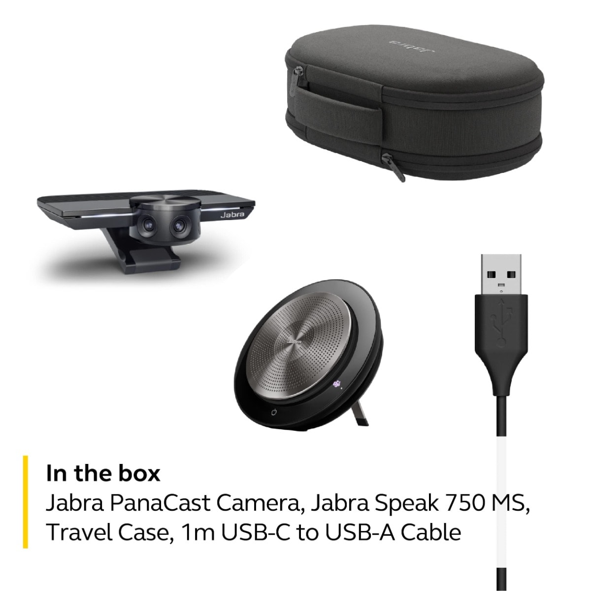 Jabra PanaCast Meet Anywhere Video Conference Bundle Conference Room Camera with 180 Panoramic-4K View Jabra Speak 750 Conference Speakerphone, MS Teams Certified, Works with Zoom, Google Meet  8402-129 image