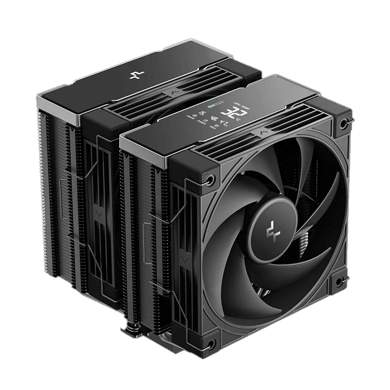 DeepCool AK620 G2 DIGITAL NYX CPU Air Cooler, Dual Tower, 6 Heat Pipes, 260W TDP, Real-Time Temp Display, 159mm Height | R-AK620G2-BKNNMN-GJD-1 image