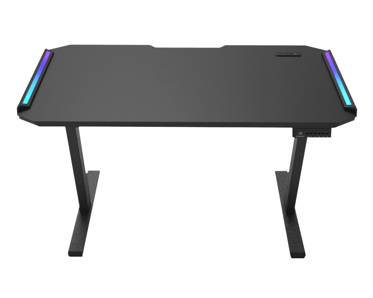 COUGAR E-DEIMUS 120 Electric Gaming Desk, 1200mm, Adjustable Height, 4 Memory Presets, Dual-Sided RGB Lighting, Integrated I/O & Cable Management | 3M1203SB.0003 image