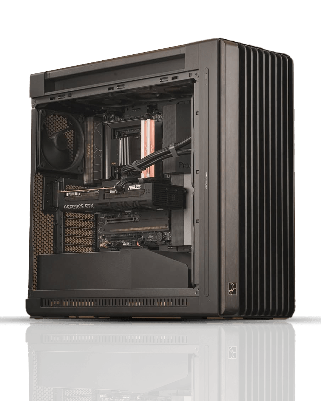 ProArt Creator PC Powered by ASUS, Core Ultra 9 285K, RTX 5080 16GB GDDR7 OC, DM-GSKIL 6000 AMD 64GB, 4TB Gen5 SSD Up to 14100MB/s, 420 AIO CPU Liquid Cooler, 1200W image