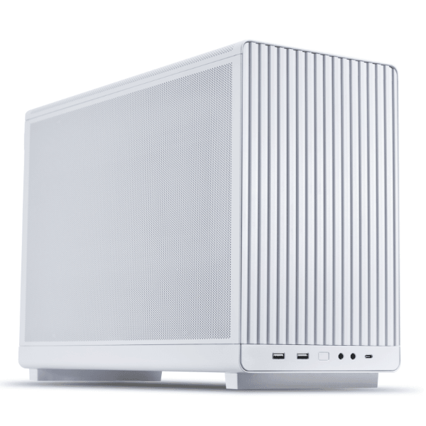 LIAN LI DAN A3-MATX WHITE SMALL CASE-M-ATX/MINI-ITX (STEEL INSIDE, SIDE MESH PANEL) image