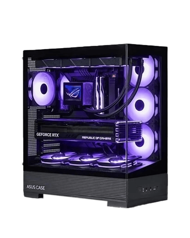 ASUS Powered Gaming PC, AMD Ryzen 7 7800X3D, Dual RTX 5060 Ti OC Edition 16GB, 32GB (2x16GB) 6000MHz, 1TB NVMe, LCD Liquid CPU Cooler, 750W image