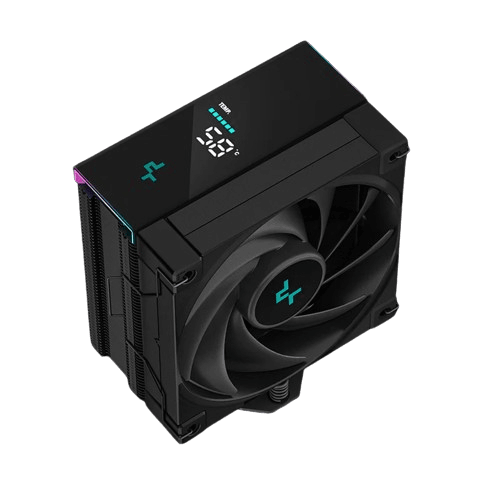 DeepCool AK400 DIGITAL  Single-Tower CPU Air Cooler, 120mm FDB PWM Fan, 1850 RPM Speed & 68.99 CFM Airflow, Digital Statues Display, 4 HeatPipes, TDP 220W, ARGB LED Strips, Black | AK400-BKADMN-G image