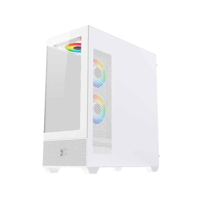 Xigmatek Alphard Arctic E-ATX ARGB Case, Tempered Glass, 9x Fans Supports, MoBo Upto E-ATX, GPU Upto 410mm, Cooler Upto 360mm, White | EN43802 image