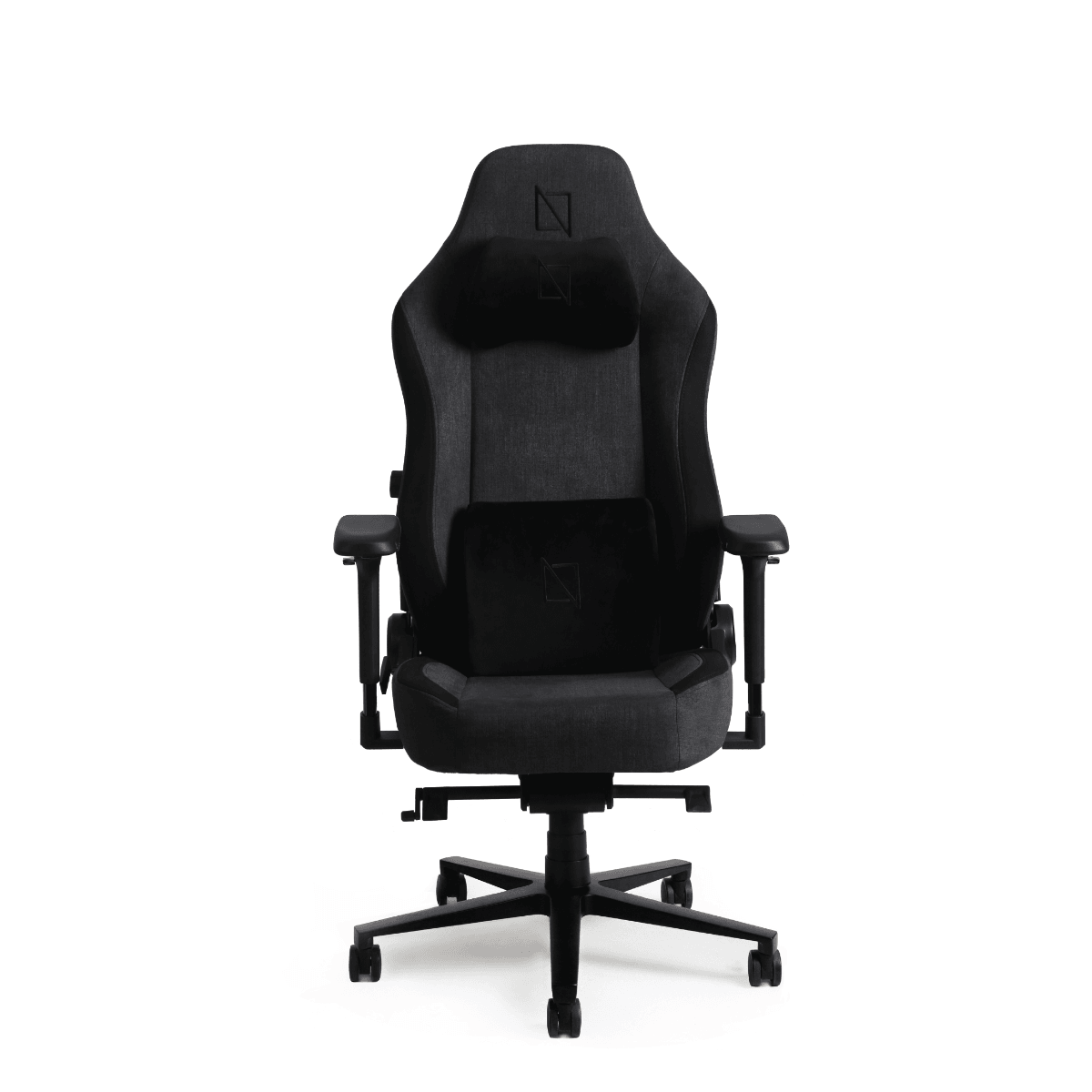 NAVO APEX Premium Ergonomic Soft Fabric Gaming Chair, Memory Foam Pillows, Magnetic Headrest & Integrated Lumbar Support | Carbon Black image