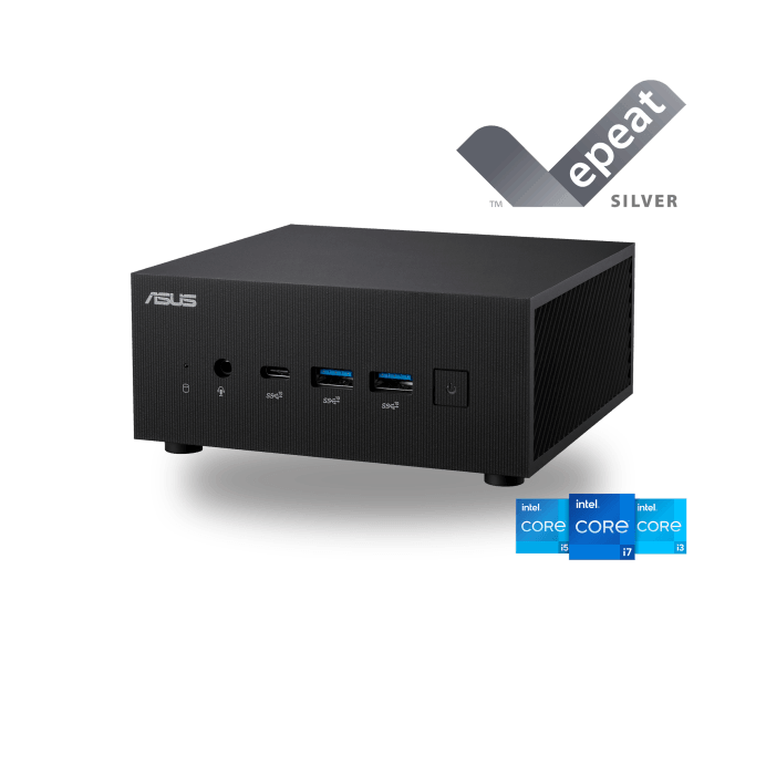 ASUS ExpertCenter PN64 Ultra-compact mini PC, Intel Core i7-12700H Processor 2.3GHz (24M Cache, up to 4.7GHz), Intel Iris Xe Graphics or Intel UHD Graphics, Wi-Fi 6E Bluetooth 5.2, No Memmory, DOS | 90MR00U2-M001P0 image
