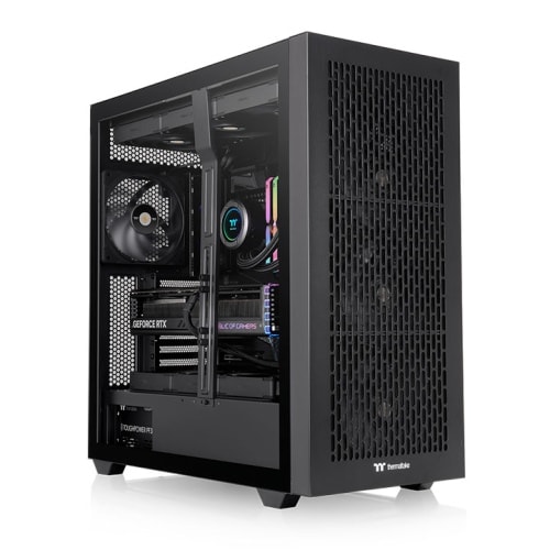 Thermaltake AX500 Full Tower Case, 4x 140mm CT140 Fans Pre-installed, Compatible with Hidden-Connector & E-ATX/SSI-EEB Motherboards, Supports Dual GPU & Dual 420mm radiators, Black | CA-11D-00F1WN-00 image
