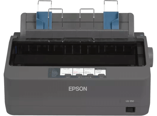 Epson LQ-350 Impact Dot Matric Printer, HighSpeed-Draft: 10 cpi: 347 chars/s, LQ: 10 cpi: 86 chars/s, Draft: 10 cpi: 260 chars/s, Carbon Copies 3 plus one original, MTBF of 10,000 operating hours, Resolution 360 x 180 DPI,  USB 2.0, RS-232 | C11CC25002 image