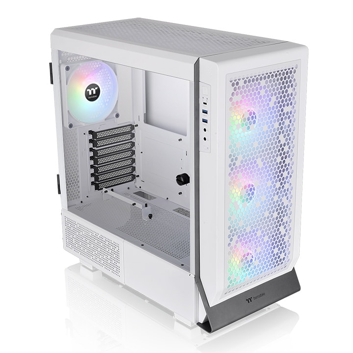 Thermaltake Ceres 500 TG ARGB Snow Mid Tower Gaming Case, 3mm Tempered Glass x 1, USB 3.2 (Gen 2) Type-C x 1, USB 3.0 x 2, HD Audio x 1, Snow White | CA-1X5-00M6WN-00 image