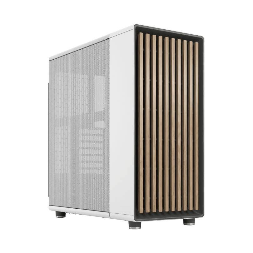 Fractal Design North Chalk White Tint Gaming Case, Temp Glass Side Panel, Support Up to 360mm Radiator &amp; 6x120mm Fans, 2 x 2.5/3.5" Drive Bays, USB-C 3.1 Gen 2, 2 x USB-A 3.1 | FD-C-NOR1C-03 image