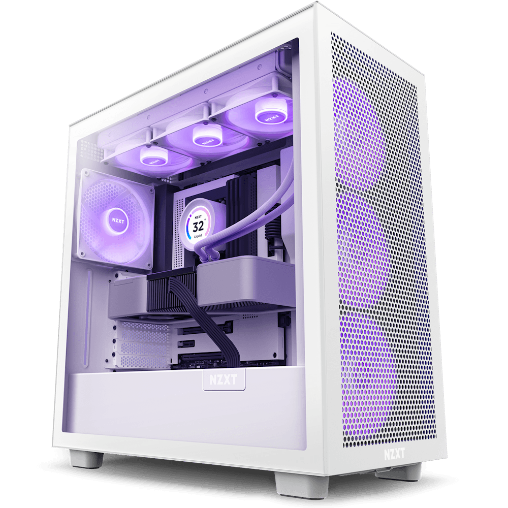 High-end High Flow White Gaming PC, Core i7-14700KF 14th Gen, NVIDIA 4080 Super 16 GB, 32 GB (2x16) 6000 MHz RAM, 2 TB NVMe SSD, 1000W image