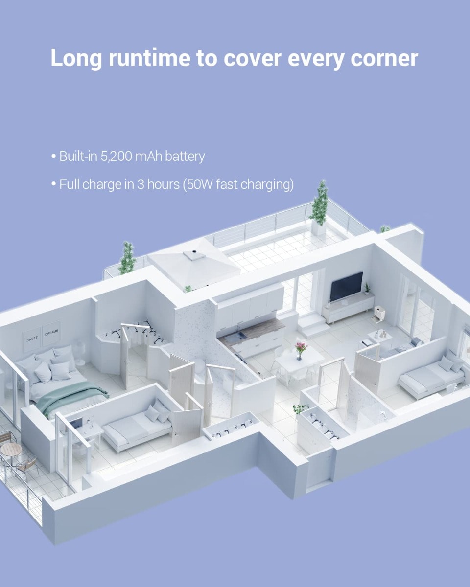 EZVIZ RS20 Pro  Robot Vacuum & Mop Combo, Hot water cleaning & hot air drying, Auto dust emptying, Carpet detection, Consistent mopping pressure | CS-RS20-PRO-PGA2 image