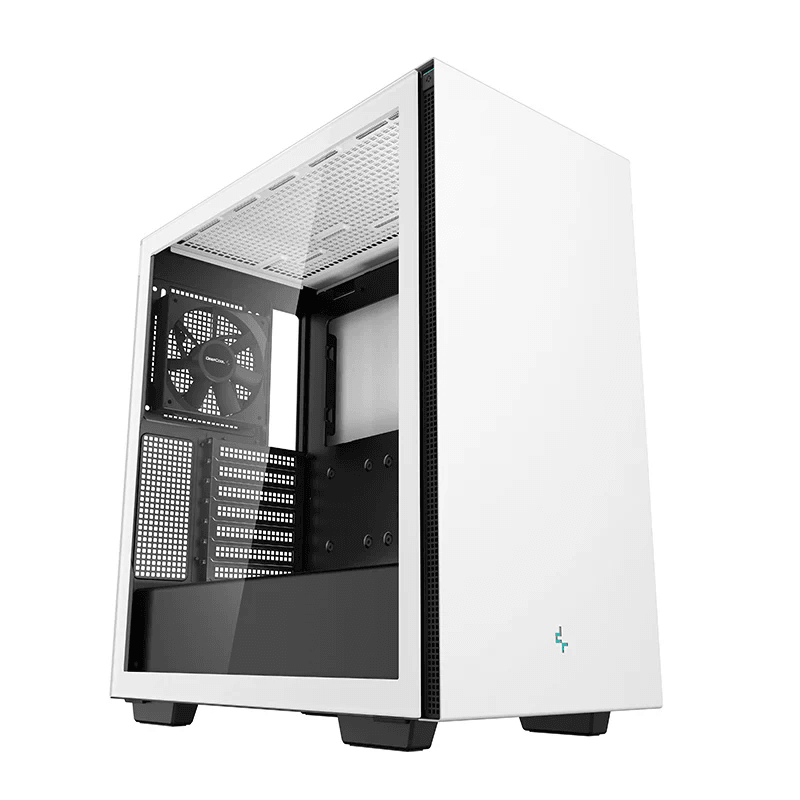 DeepCool CH510 WH Mid-tower ATX case, ABS+SPCC+Tempered Glass, 1x Pre-Installed Fans, 5x Drive Bays, 7x Expansion Slots, Motherboard Support Upto E-ATX, White | CH510-WHNNE1-G-1 image