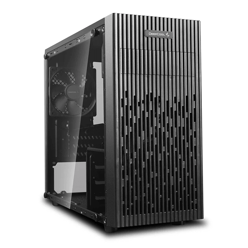 DeepCool Matrexx 30 small-sized M-ATX computer case, 2x Pre Installed Fans, 5x Drive Bays, 4x Expansion Slots, Micro ATX/Mini-ITX Motherboards Supports, Black | DP-MATX-MATREXX30 image