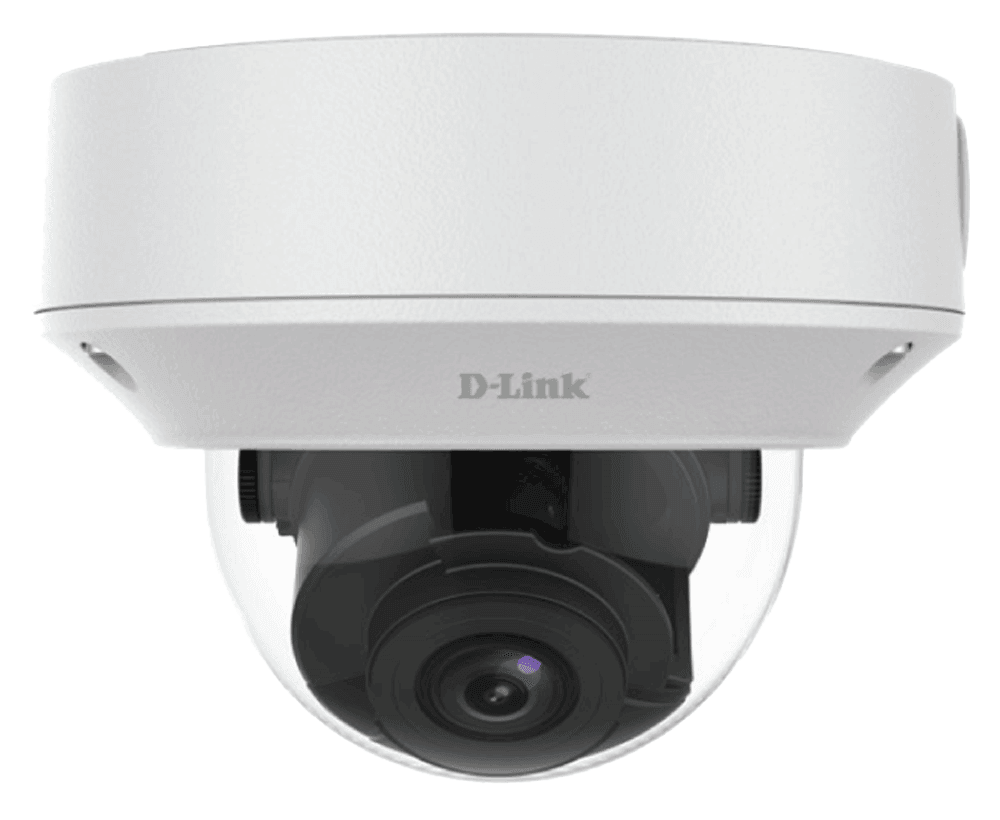 D-Link 2MP Varifocal Network Dome Camera,1/2.8" 2 Megapixel Progressive Scan CMOS sensor Vari-focal Lens 2.8-12mm, Ultra H.265/H.265/264, 10/100 Mbps PoE Port Smart IR Range 30m, 2 way Audio Vandal Resistant IK10, IP67, MicroSD card  | DCS-F5612E image