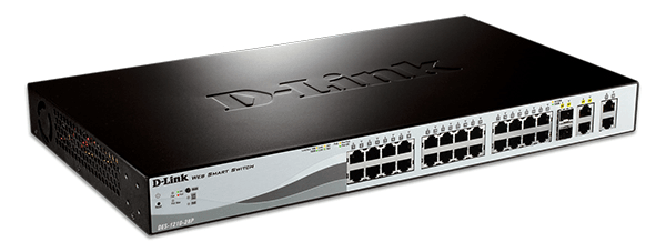 D-Link DES-1210-28P, 24-Port 10/100 PoE Switch, with (2) 10/100/1000BASE-T Ports and 2 Combo SFP Slots image