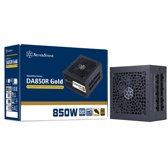 SilverStone Decathlon 850R Gold 850W Fully Modular ATX Power Supply (PSU), 80 PLUS Gold, ATX 3.1 & PCIe 5.0 Ready, 12V-2x6 Connector, Fully Modular | SST-TR850R-GM image