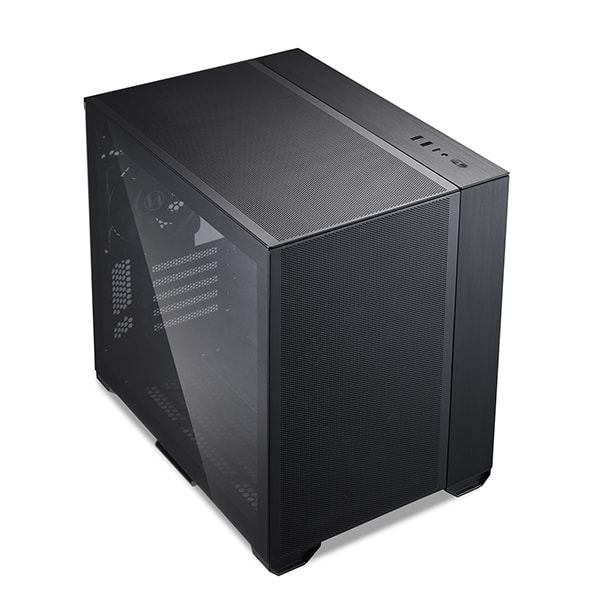 Lian Li O11 Air Mini ATX Mini Tower Computer Case, Tempered Glass, Radiator Support Up to 280mm, 5/7 Expansion Slots, Front 2x140mm PWM Fan, Aluminum Panel, Black | G99.O11AMX.00 image