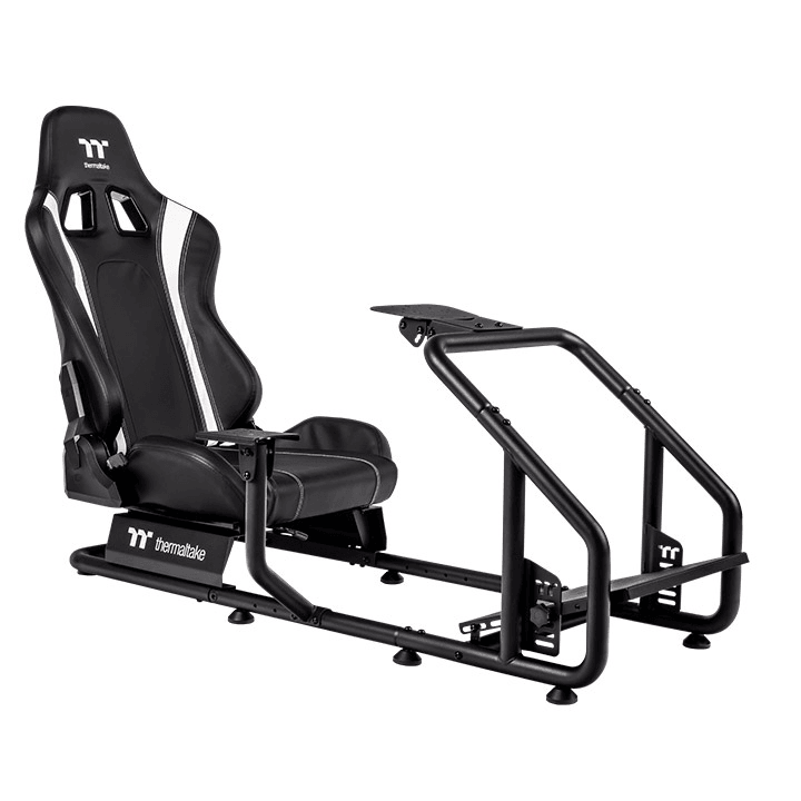 Thermaltake GR300 Racing Simulator Cockpit, Durable Steel Frame, Upto 100kg, Adjustable PVC Racing Seat, Black  | GSC-R30-CPASBB-01 image