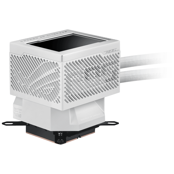 ASUS ROG RYUJIN III 360 ARGB Liquid CPU Cooler, 3.5" Full Color LCD, 3x 120mm Magnetic Daisy-chainable Fan, 360mm RadiatoR .21.08 CFM Airflow, 2200 RPM Speed, PWM/ DC Control, White | 90RC00L2-M0UAY0  2YEAR WARRANTY image