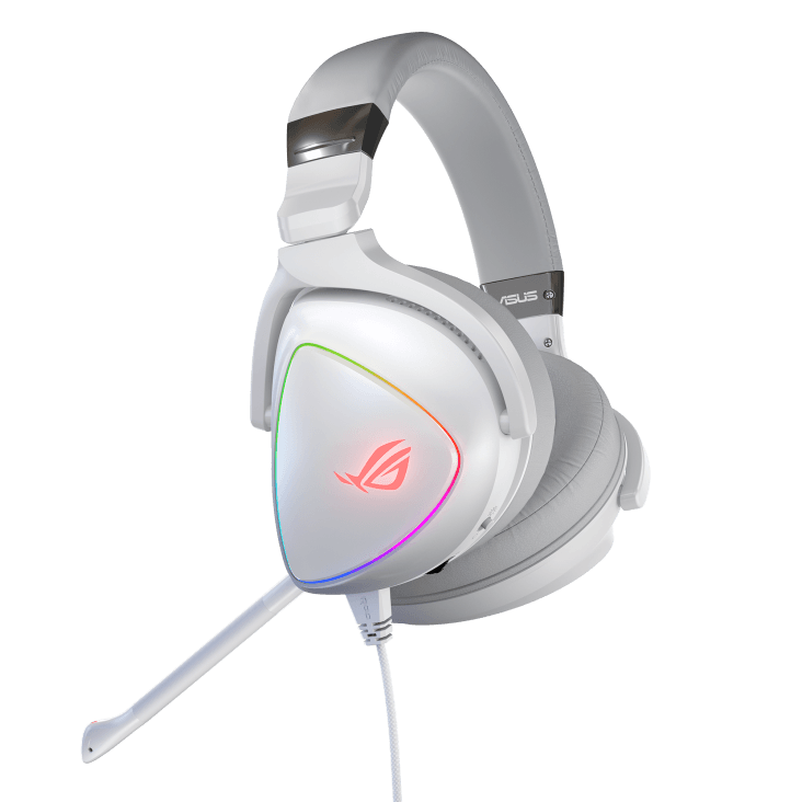 Asus Rog Delta RGB Gaming Headset, Microphone Sensitivity -40 dB, Frequency Response 20 Hz, USB Type-C or USB, White Edition | 90YH02HW-B2UA00 image