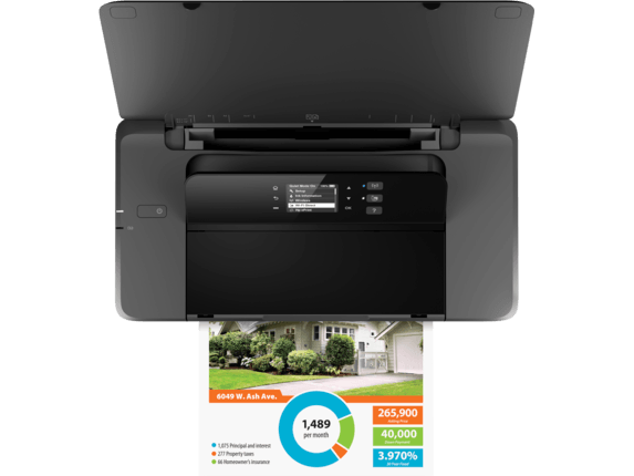 HP OfficeJet 202 Color Portable Mobile Printer, Easy Business Printing, Up to 9 ppm Print Speed, Up to 1200 x 1200 dpi, Up to 50 Paper Input, 1 USB 2.0; Wi-Fi, Black | N4K99C image