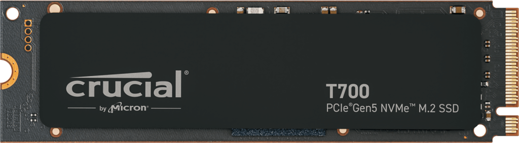 Crucial T700 PCIe Gen5 NVMe M.2 Internal SSD, 4TB Capacity, Up to 12400 MB/s Read & 11800 MB/s Write, 232-layer TLC NAND, Black | CT4000T700SSD3 image