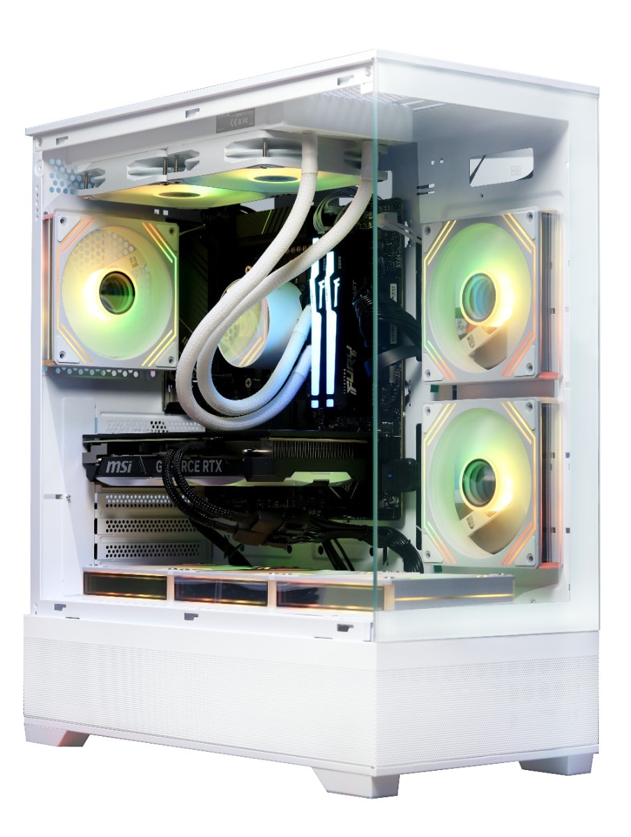 Budget Gaming PC - Core i5-12400F, 12th Gen, 3050 DUAL 6GB OC, 16GB (2x 8GB) 3600 MHz, 500GB SSD, 650W, 240mm Liquid Cooler, Wi-Fi image