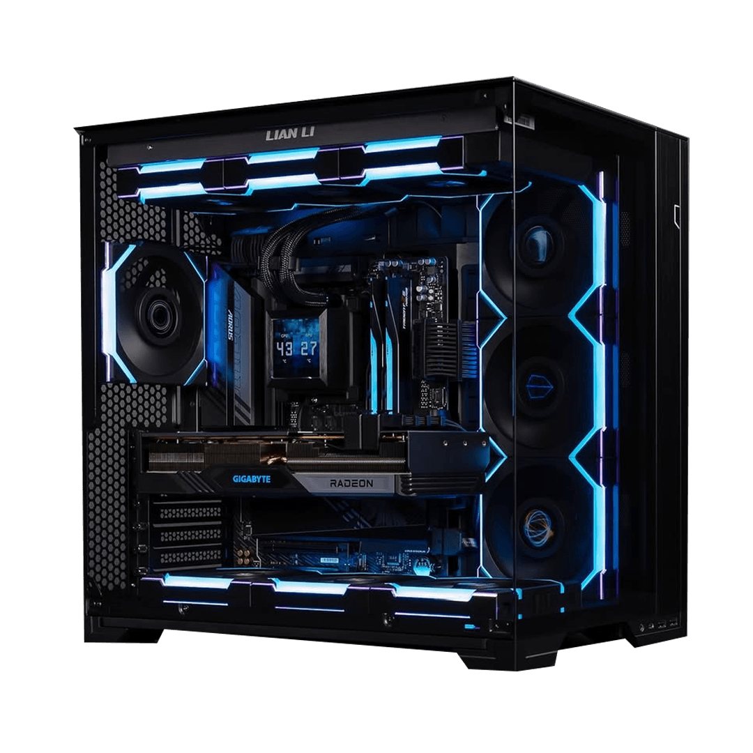 High-End Intel 14th Gen Gaming PC: i7-14700KF + AMD RX 9070 XT 16GB, 32GB DDR5 6000MHz, 1TB NVMe, 360mm LCD AIO, 850W Platinum, WiFi, Lian Li Compact Case image