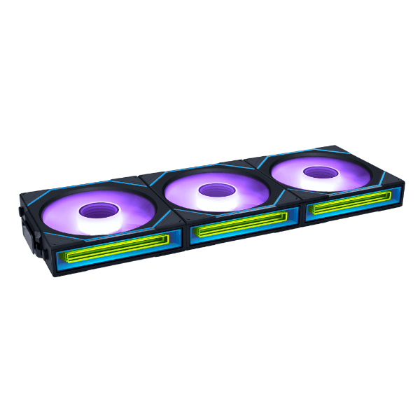 Lian Li UNI FAN SL-INF WIRELESS 120 Reversed Blade Black 3 Pack Case Fan, 120??122.1x25mm, 0, 200~2200 RPM Fan Speed, 2.2 mmH2O Air Pressure, 69.7 CFM Air Flow, FDB Bearing, Cableless RGB | 12RSLIN1W3B image