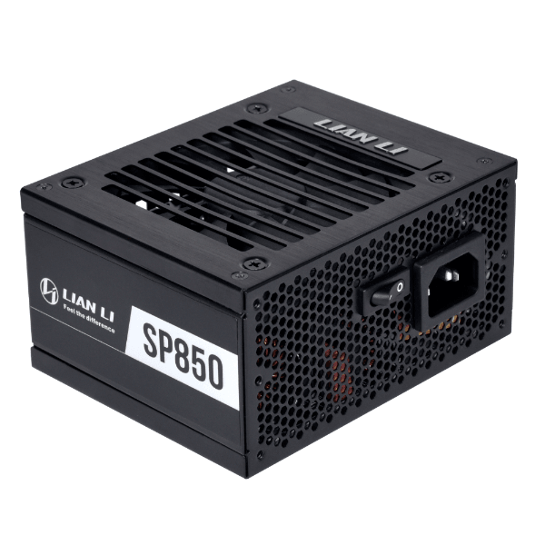 Lian Li SP850 80+ Gold Power Supply SFX, 850 Watts Power, Fully Modular Baided Cables, Adjusted Start/Stop Limit, JPN Electrolytic Capacitors, Black | G89.SP850B.01UK image
