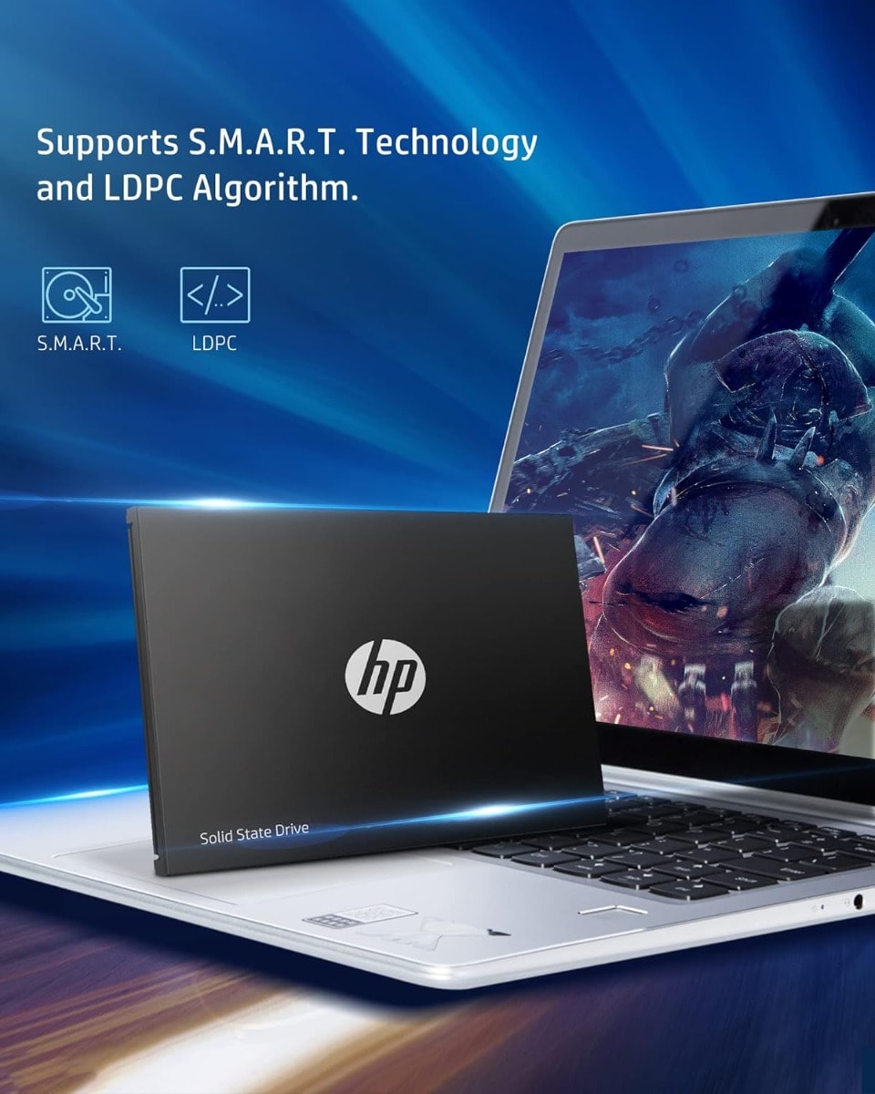 HP S750 1TB SATA III 2.5 Inch PC SSD, 6 Gb/s, 3D NAND Internal Solid State Hard Drive Up to 560 MB/s |16L54AA#ABB image