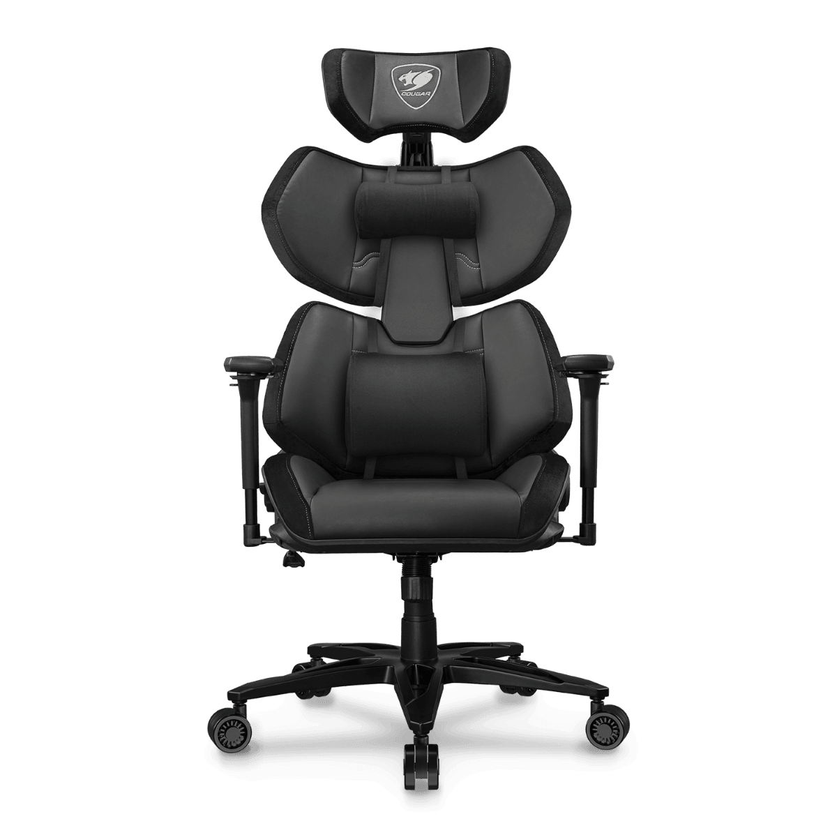 Cougar Terminator Elite Gaming Chair, Butterfly Mechanism, Hyper-Dura Leatherette Upholstery, High Density Mold Shaping Foam, Class 4 Gas Lift, 4D Armrests, Black | 3MTRESLB.0001 image