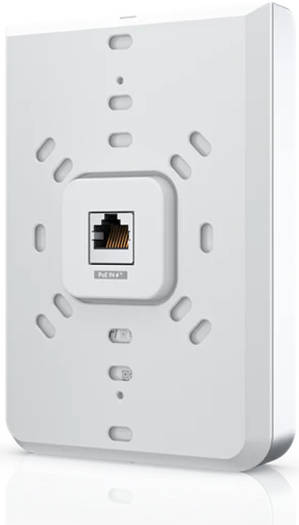 Ubiquiti Networks UniFi U6 In-Wall AP & 4-Port PoE Gigabit Switch: 5.3 Gb/s Throughput, 1 x Gigabit PoE Uplink, In-Wall Mount, White | U6-IW image