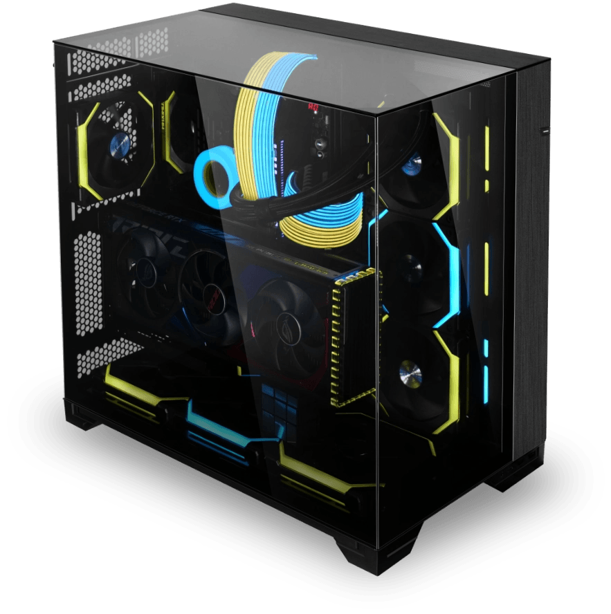 VISION  Gaming PC - AMD Ryzen 7 7800X3D 8 Cores 16 Threads, NVIDIA RTX 4080 SUPER 16GB, 32GB DDR5 RAM 6000MHz, 2TB SSD NVME  850W PSU, 360mm Liquid Cooler, Wi-Fi + BT image