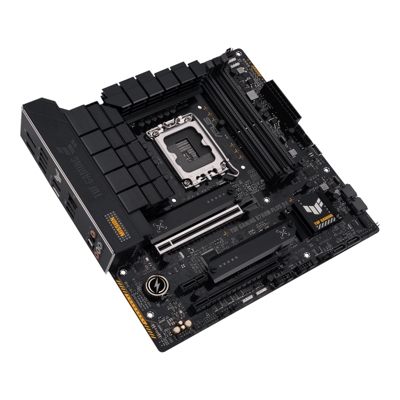 ASUS TUF GAMING B760M-PLUS D4 LGA1700 Micro-ATX Motherboard, Intel B760 Chipset, 4x DDR4 DIMM, 128GB Max Memory, SATA 6 Gbps, HDMI, DP, USB 3.2 Gen 1 Type-C | 90MB1DI0-M0EAY0 image
